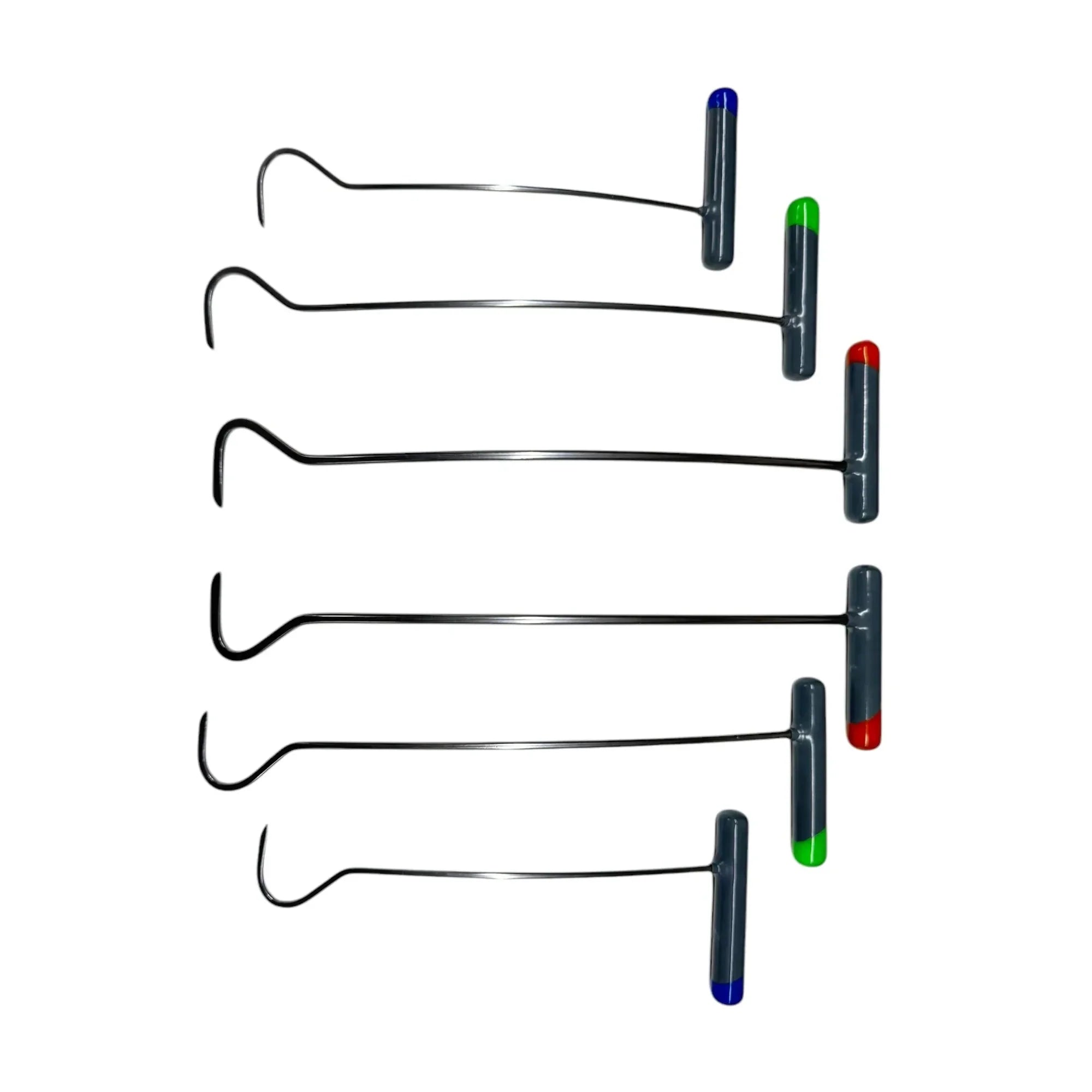 Lurencia Edition 6-Piece Sharp Tip C-Bend Left & Right Steel PDR Tools – Paintless Dent Repair Rods InoxPDR