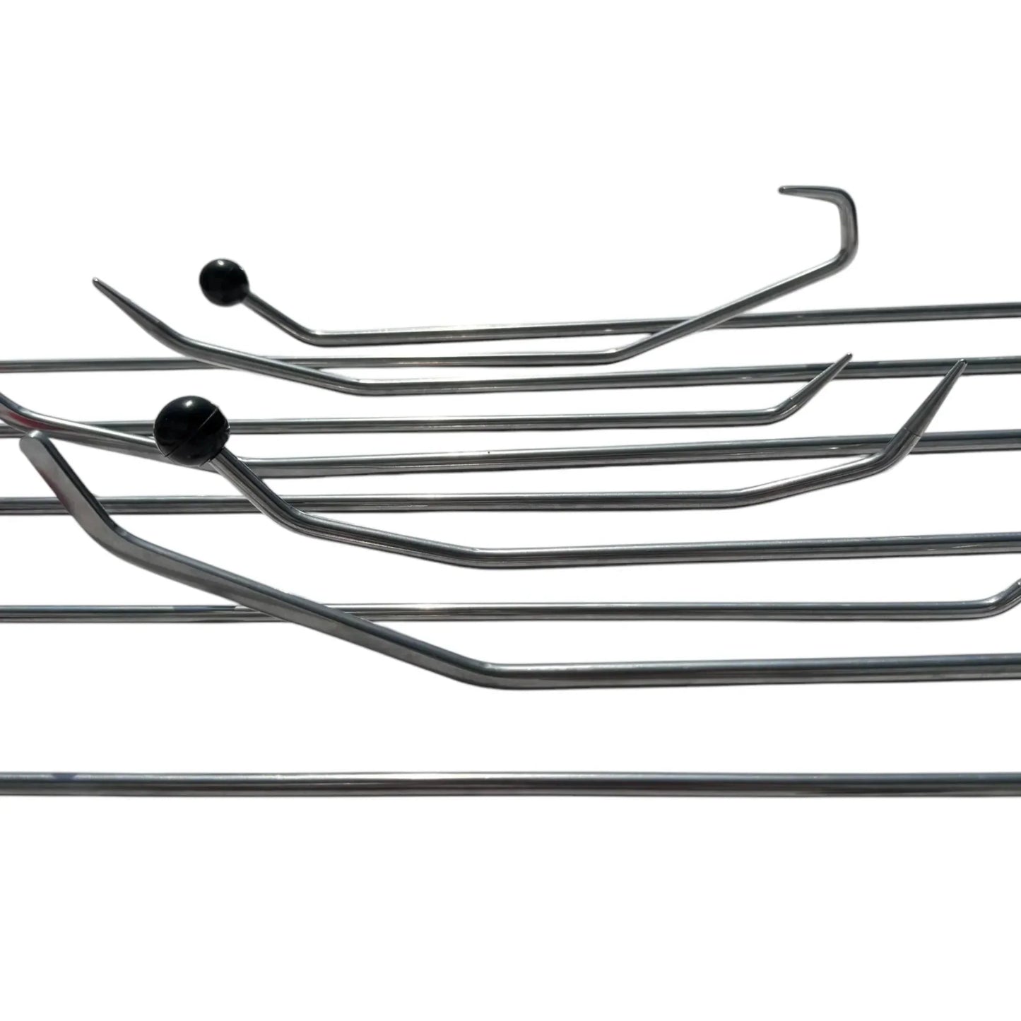 10 Pieces White Steel Paintless Dent Repair Rod Set with 2 Interchangeable Tips - Arklow Edition InoxPDR