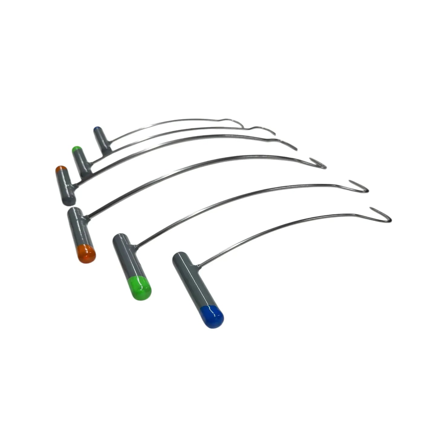 Lurencia Edition 6-Piece Sharp Tip C-Bend Left & Right Steel PDR Tools – Paintless Dent Repair Rods InoxPDR