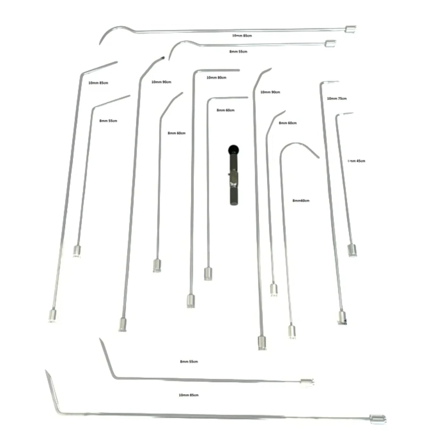 Bursa Edition Juego de 16 Piezas de Varillas PDR Personalizadas Giratorias 360° con Bolsa